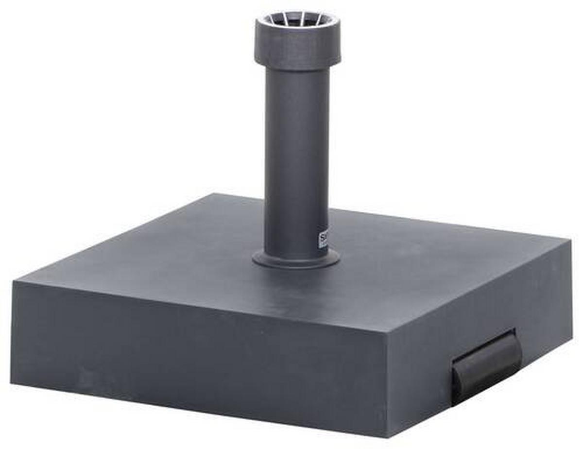 Schirmständer Kunstoff / Beton für DM  2,1-5,4 cm - Anthrazit, KONVENTIONELL, Kunststoff/Stein (40/11/40cm) - Siena Garden