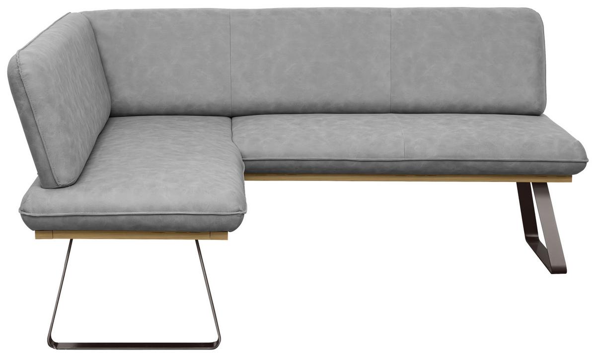 Eckbank Jannes Webstoff grau, 170x200cm - Schwarz/Grau, MODERN, Holzwerkstoff/Textil (170/200cm)