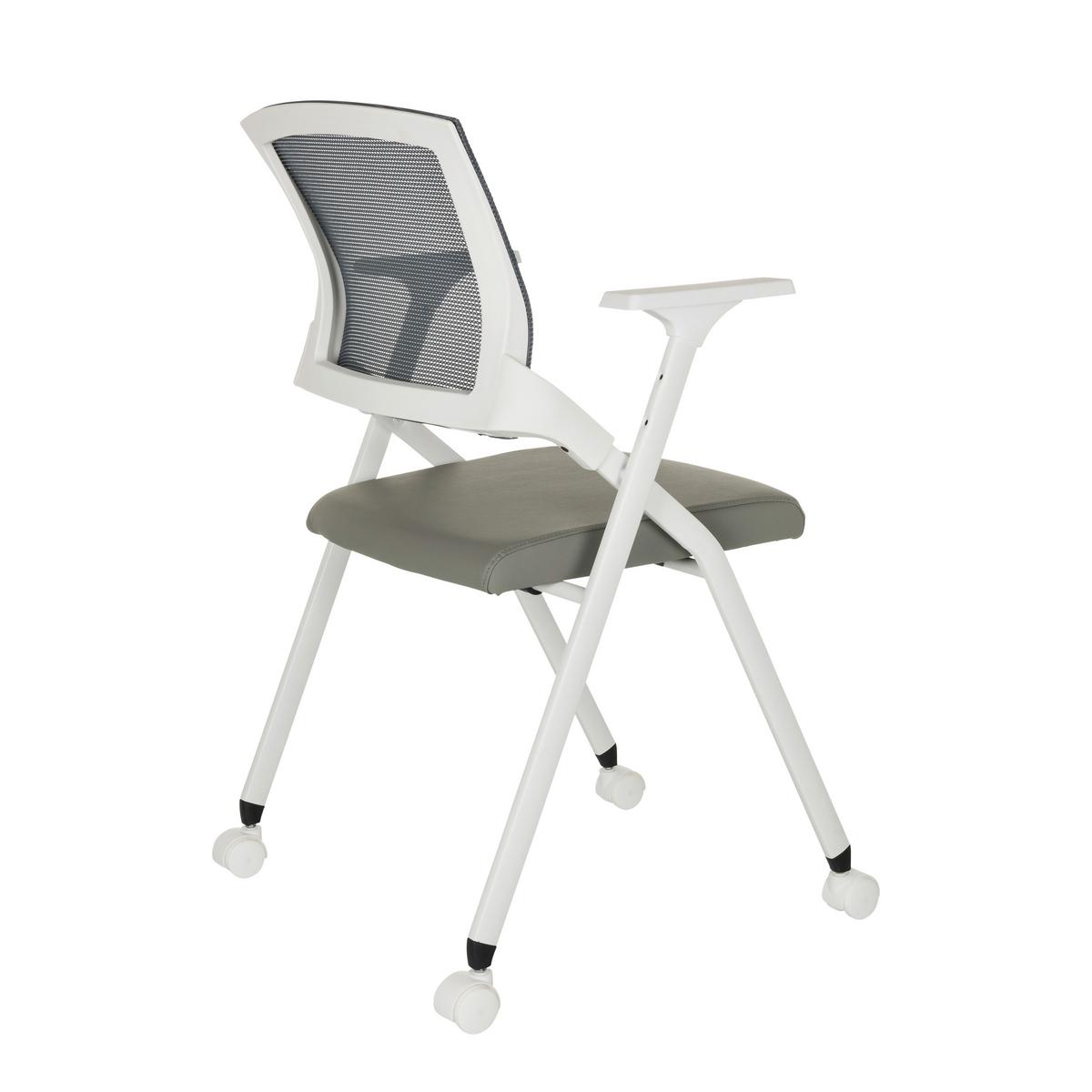 Besucherstuhl Priority Ii W - Weiß/Grau, Basics, Kunststoff/Textil (61/98/58cm) - MID.YOU