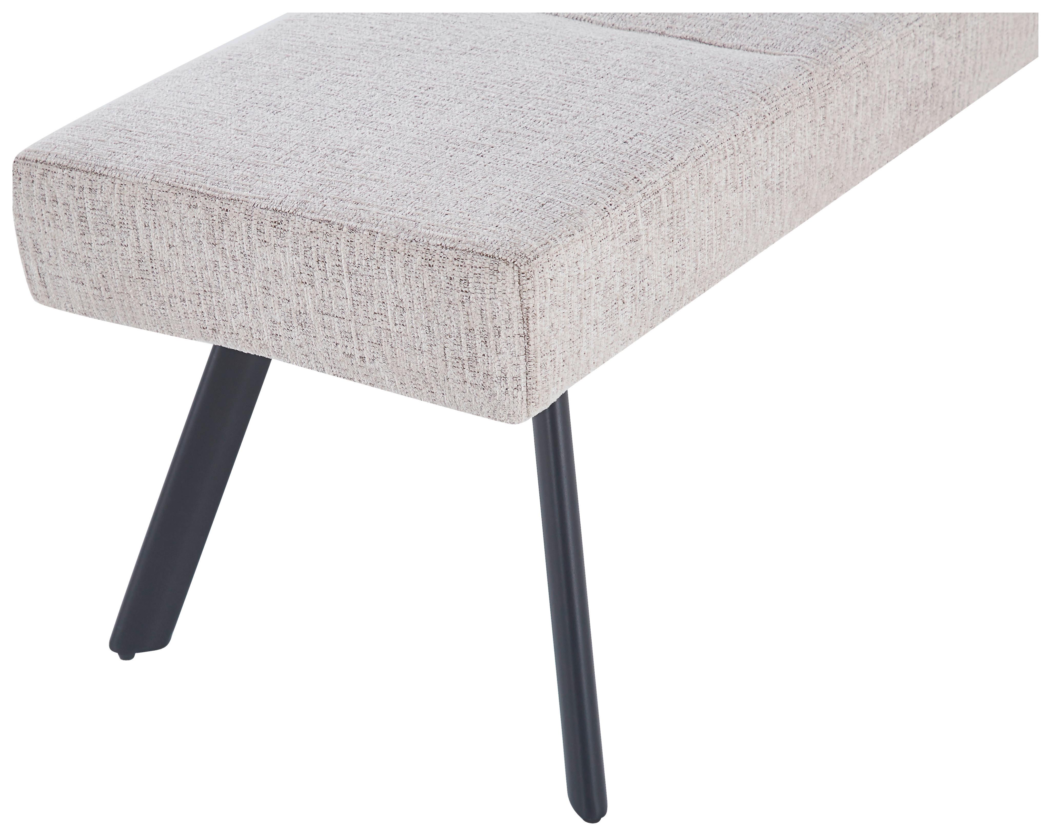Sitzbank Paros Ohne Lehne Beige, B: 140 Cm - Beige/Schwarz, KONVENTIONELL, Textil (140/49/47cm) - MID.YOU
