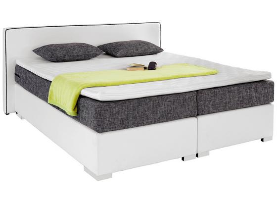 BOXSPRING ÁGY TURINO - fekete/fehér, konvencionális, textil (180/200/63cm) - LUCA BESSONI BOXSPRING ÁGY TURINO - fekete/fehér, konvencionális, textil (180/200/63cm) - LUCA BESSONI