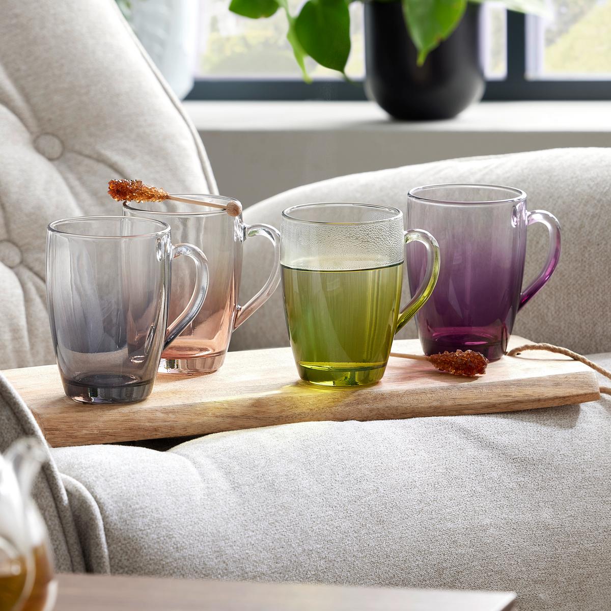 Teeglas Hitzebeständig Maude, ca. 375 ml - Lila/Orange, Glas (8,2/11,5cm) - Luca Bessoni