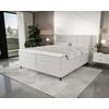 Boxspringbett Mitto mit Topper 180x200 cm - Silberfarben/Schwarz, KONVENTIONELL, Textil/Metall (180/200cm)