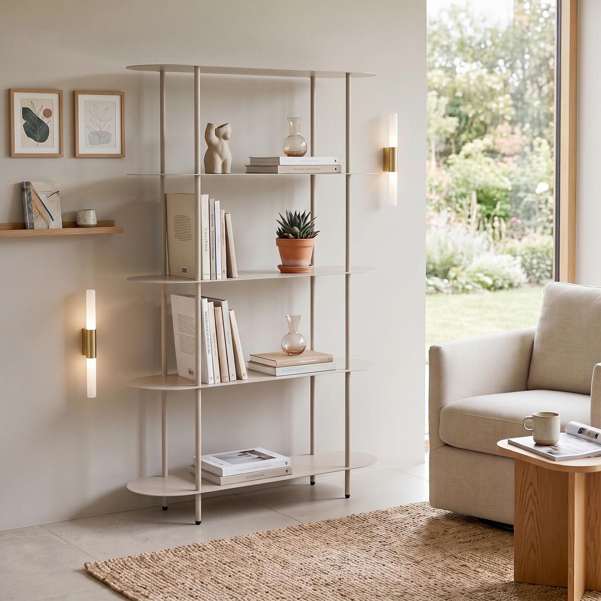 REGAL Rieti, Beige B: 90 cm - Beige, Design, Metall (90/150/31cm) - MID.YOU