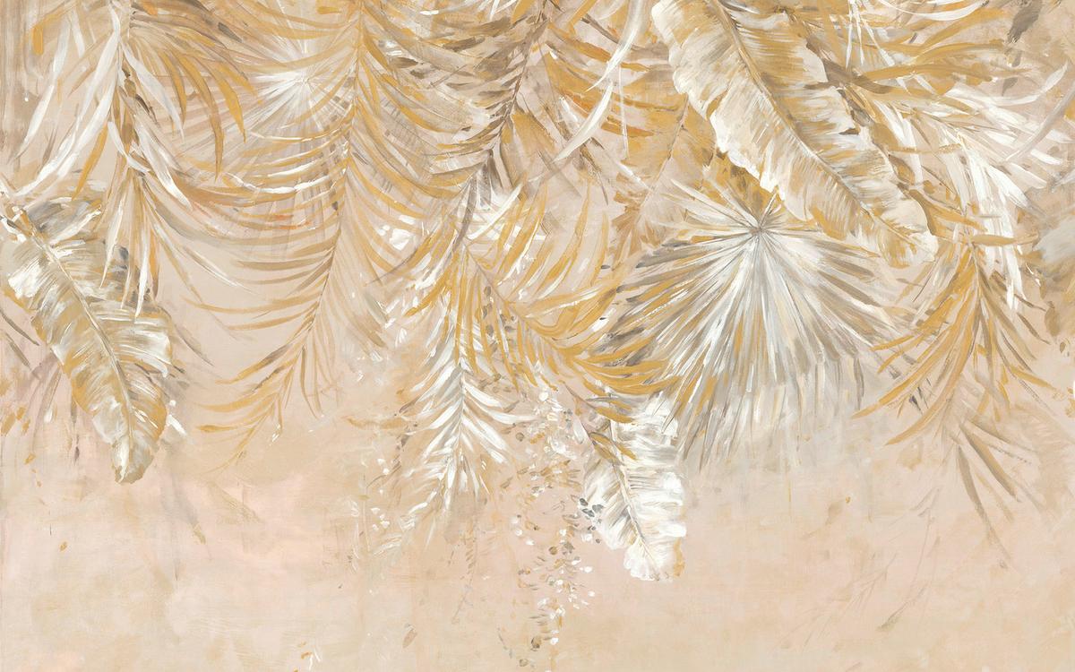 Vliestapete Coco Champagne - Multicolor, Basics (400/250cm) - Komar