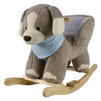 Kinder-Schaukelstuhl Theo Echtholz, LxBxH: 68x33x50cm - Grau, Basics, Holz/Textil (68/33/50cm) - BUNINO