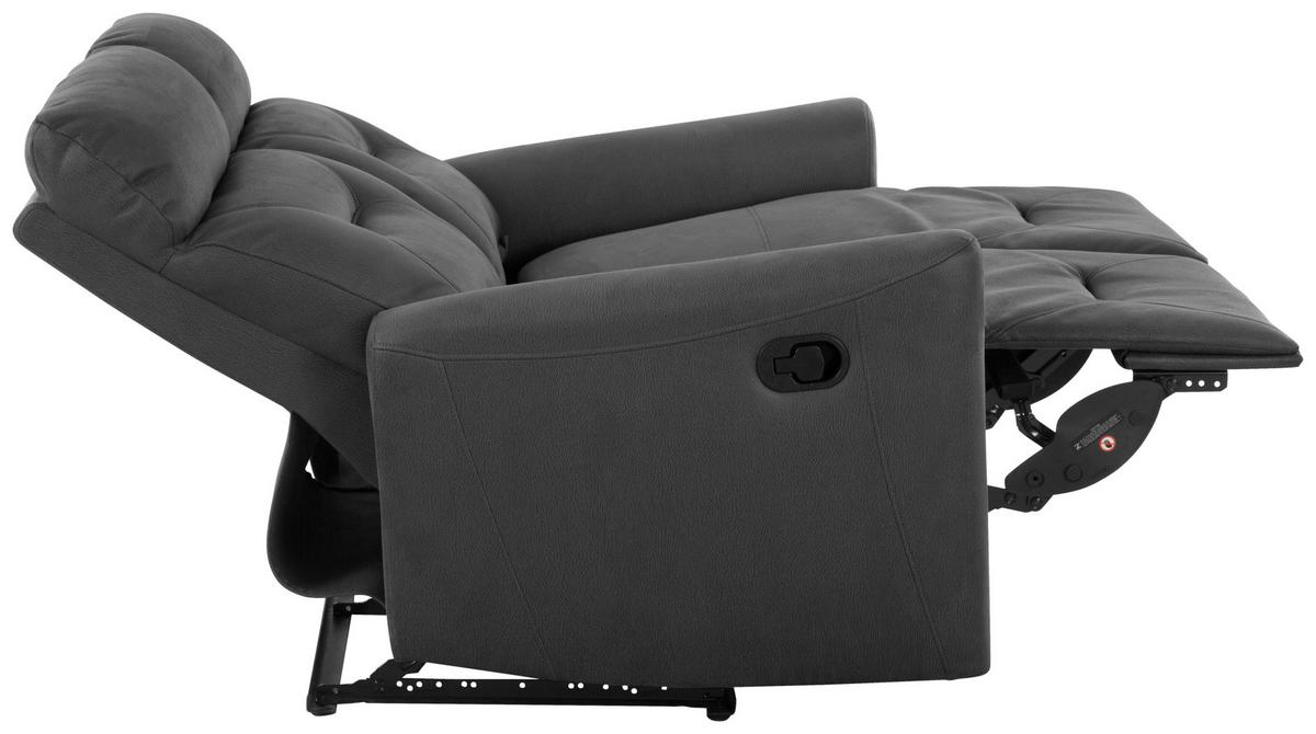 Dvoumístná pohovka AURELI, černá, s relaxační funkcí - černá, Basics, kov/dřevo (82/102,5/92,5cm) - Livetastic