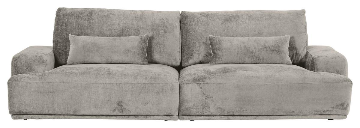 Bigsofa Mezino Hellgrau B: 282 Cm - Hellgrau/Schwarz, KONVENTIONELL, Textil (282/73/115cm) - MID.YOU