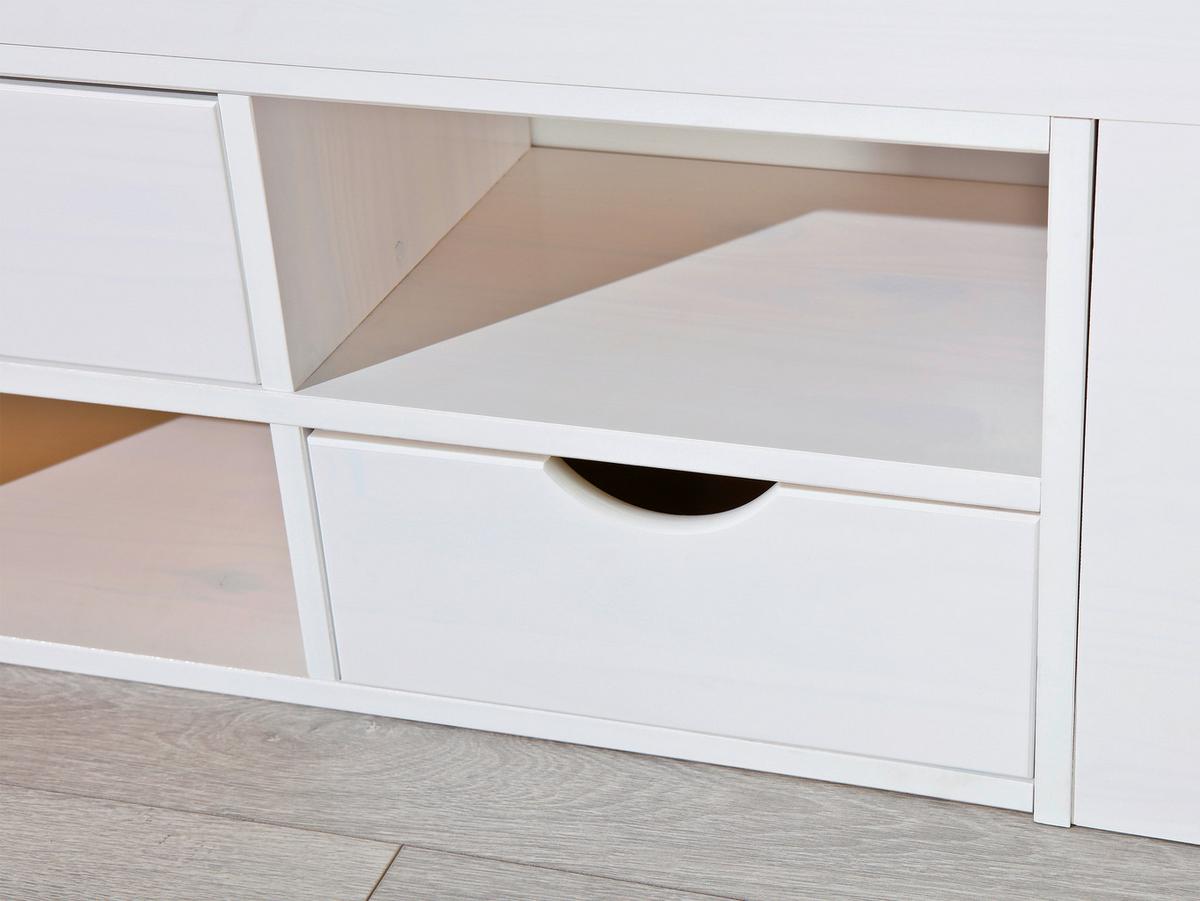 EINZELZIMMER Geraldo Weiß 3-teilig - Weiß/Naturfarben, MODERN, Holz - MID.YOU