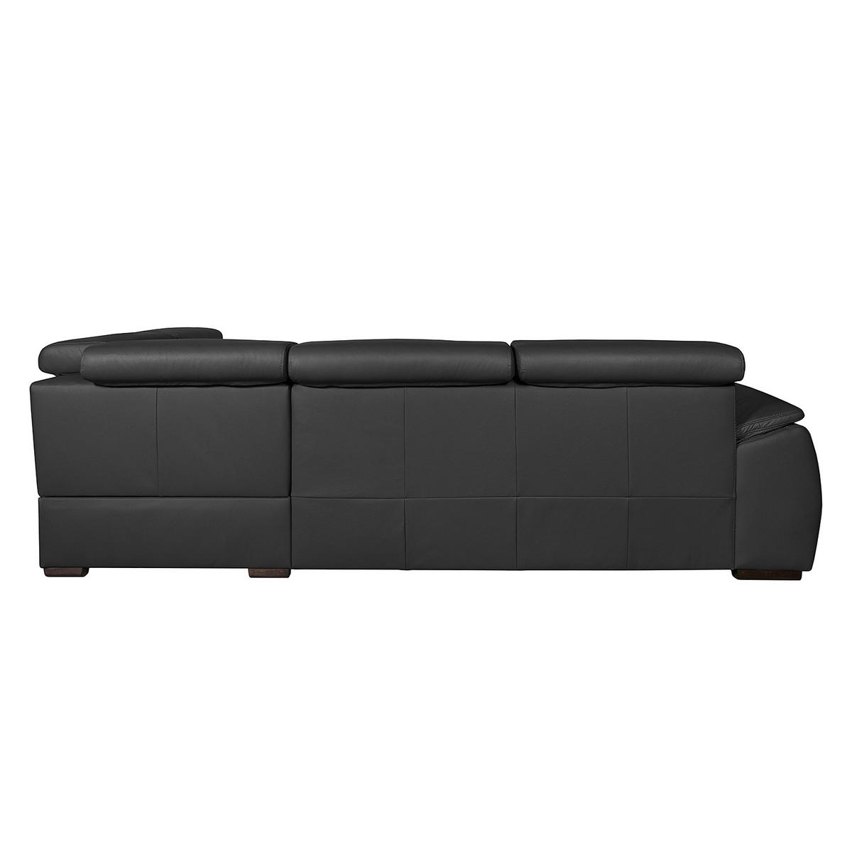 Ecksofa City Schwarz B: 265x211 Cm - Wengefarben/Schwarz, Design, Leder (265/211cm) - Livetastic
