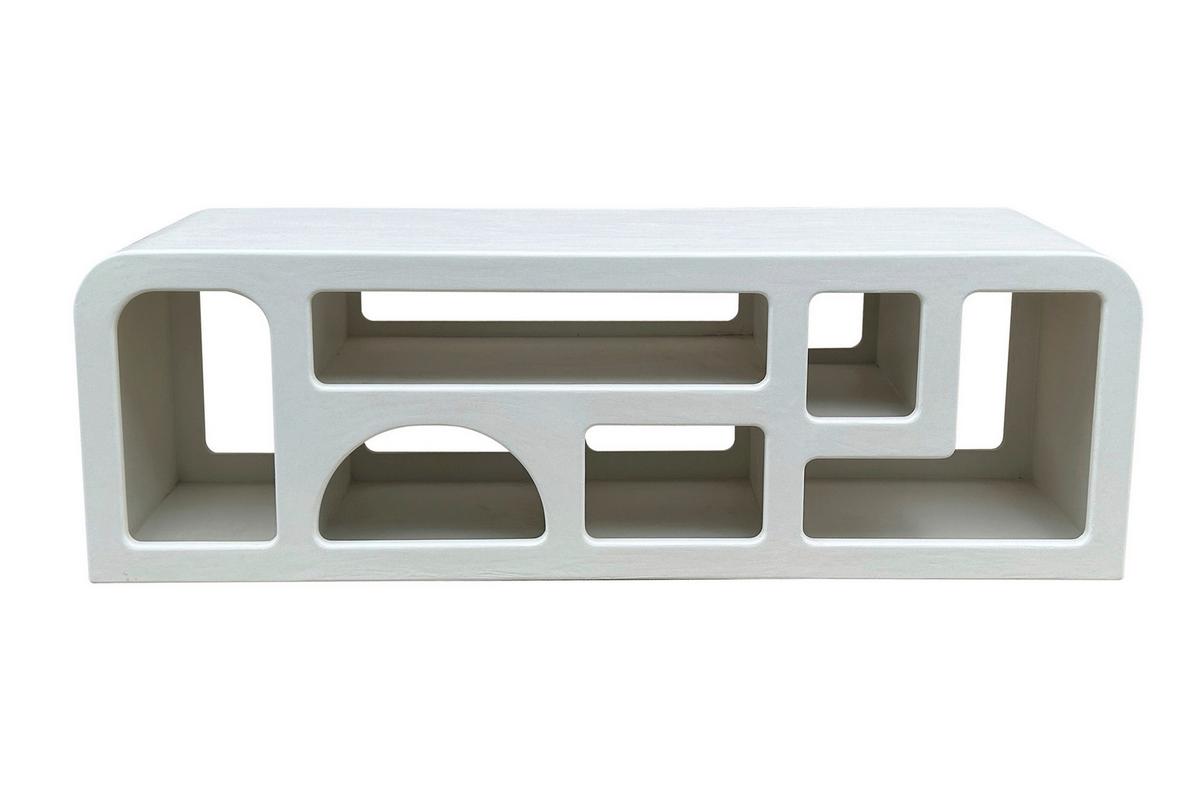 LOWBOARD Weiß B: 160cm - Weiß, Design, Holzwerkstoff/Stein (160/50/40cm) - MID.YOU