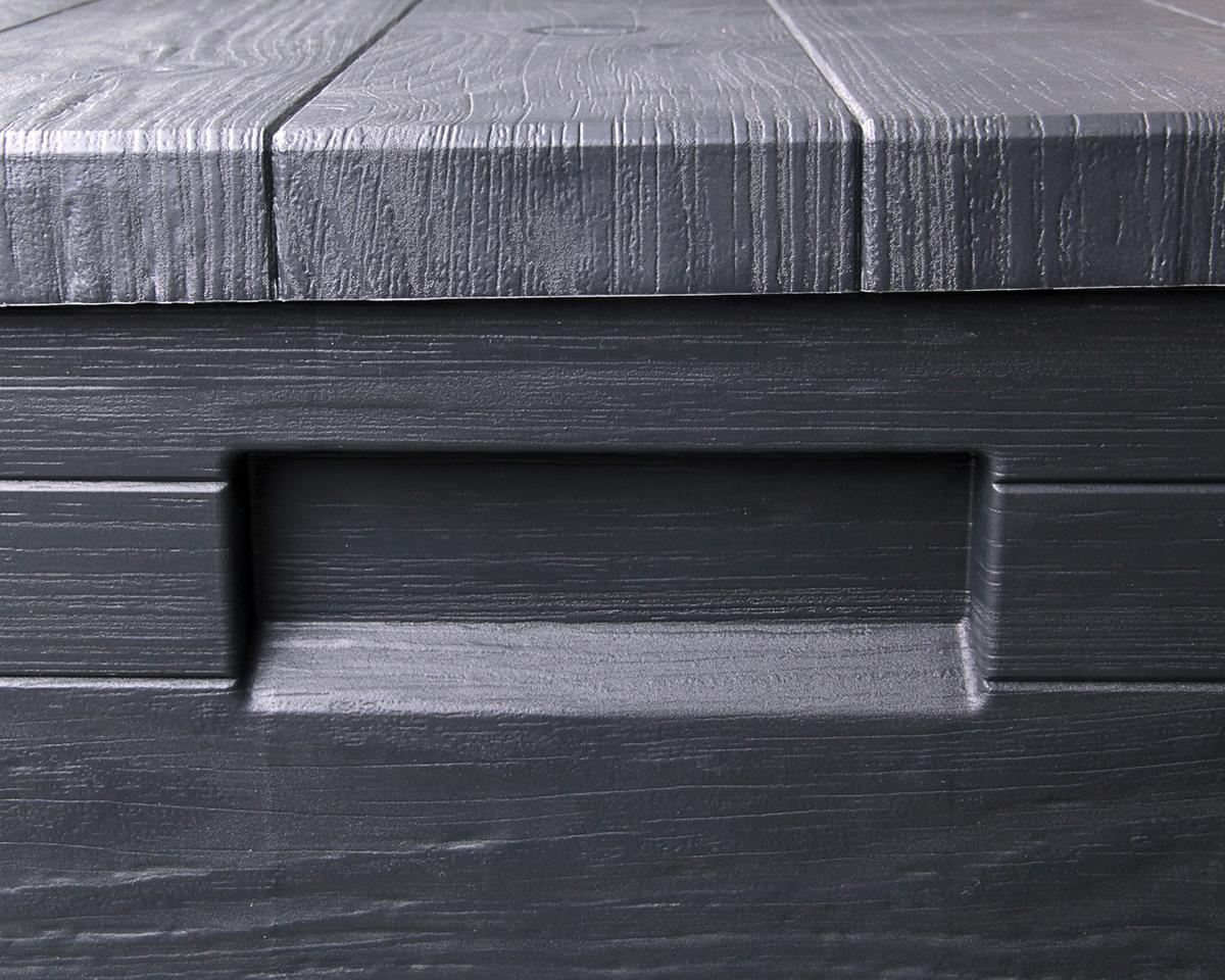 Kissenbox Madera Mini 44x50x43cm 90 L Anthrazit - Anthrazit, Basics, Kunststoff (44/50/43cm)