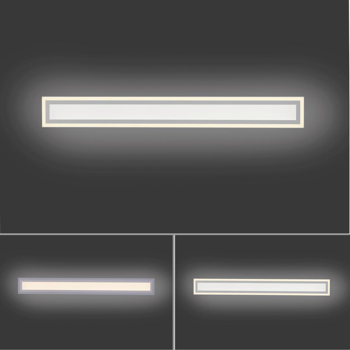 LED-Deckenleuchte Edging L: 100 cm dimmbar mit Schalter - Weiß, Basics, Kunststoff/Metall (100/11,8/6cm)