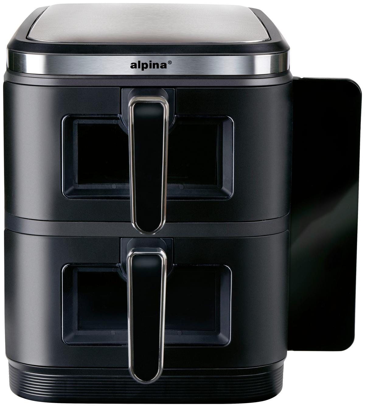 Heißluftfritteuse Air Fryer Double Stack 2x 5.5l - Schwarz, Basics, Kunststoff/Metall (35/29/38cm)