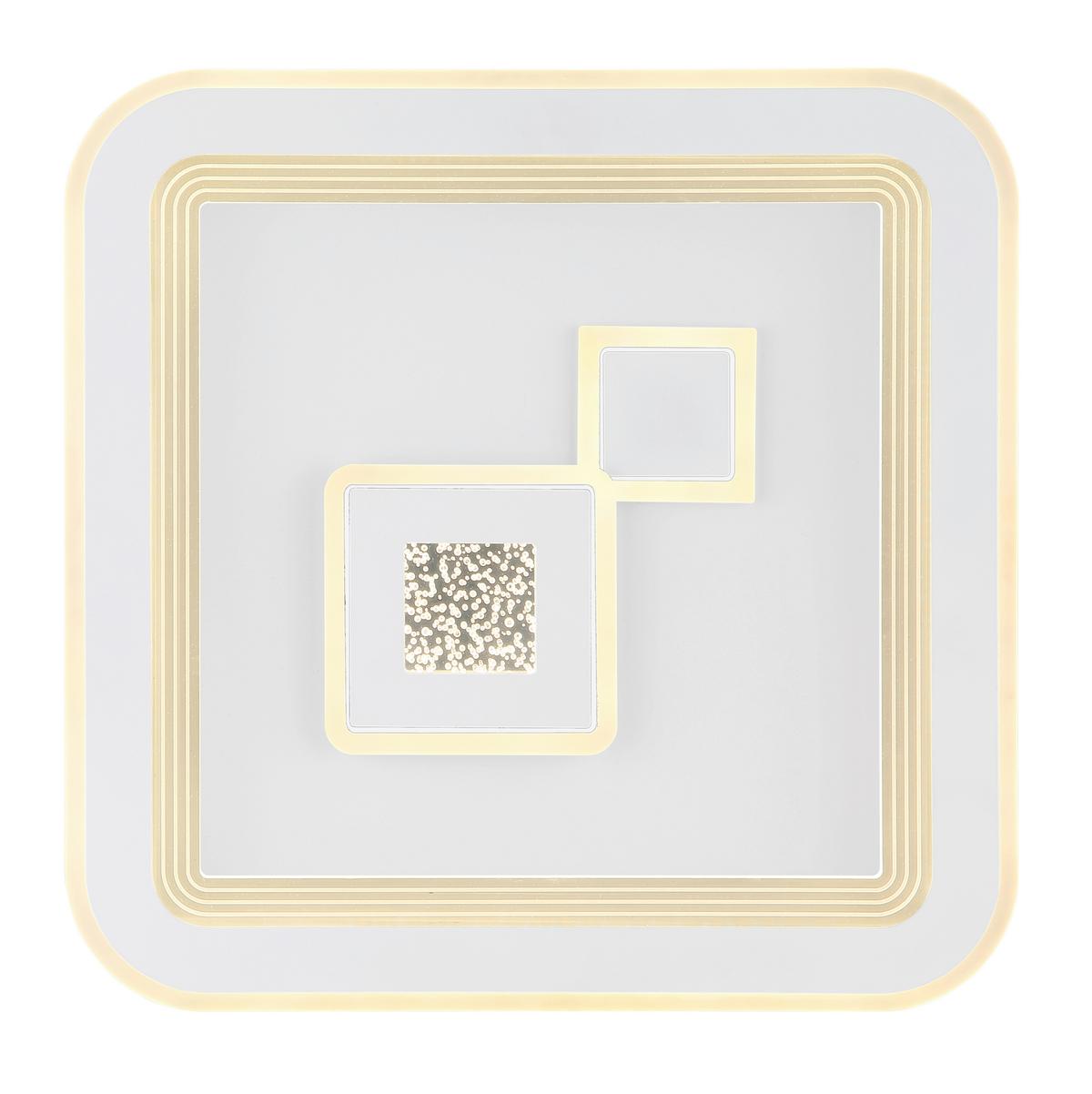 LED-Deckenleuchte L: 46,6 cm mit Farbtemperaturwechsler - Klar/Opal, Design, Kunststoff/Metall (46,6/46,6/7,4cm) - Globo