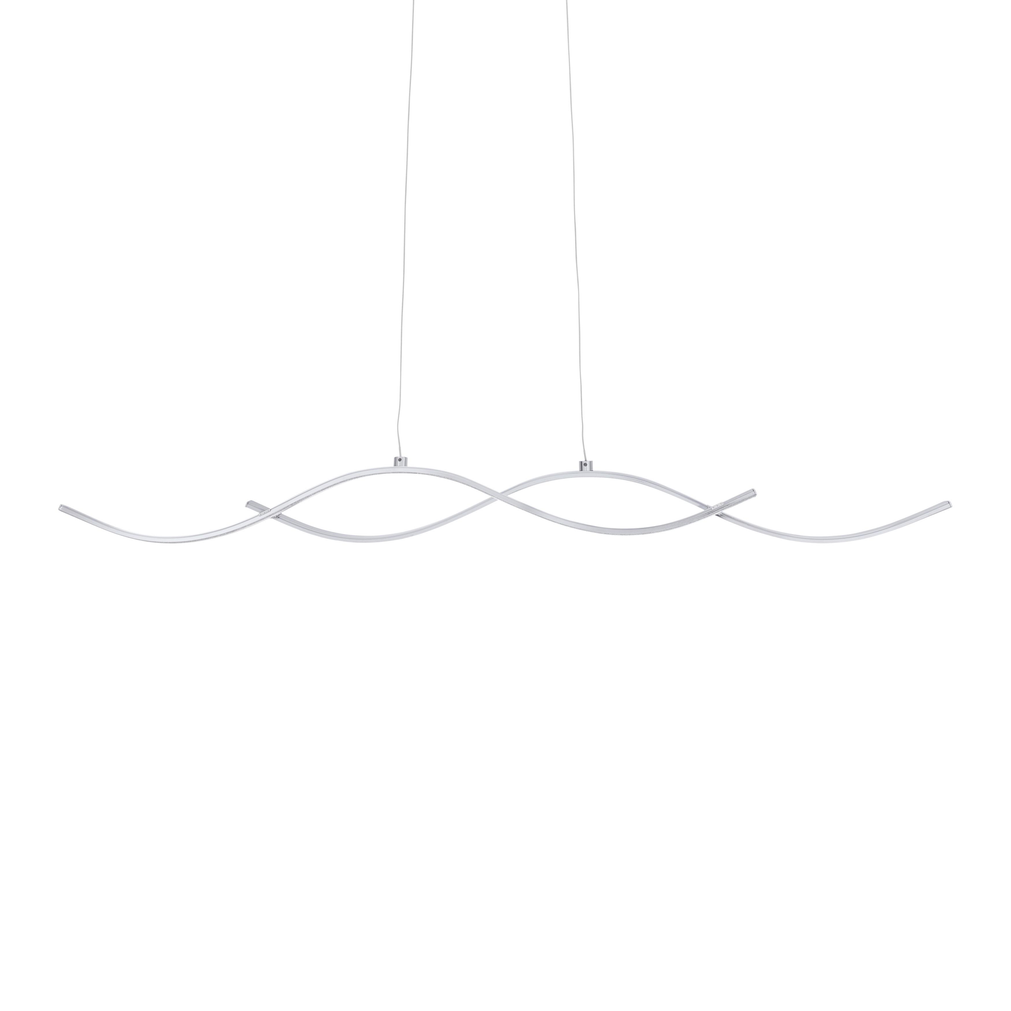 Led Závesná Lampa Anne 70/110cm, 2x10,8 Watt - Moderný, kov/plast (70/110cm) - Modern Living