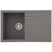 Spüle Respekta Houston Kunststein Bxt: 80x50 cm - Grau, Trend, Glas/Kunststoff (80/21/50cm) - Respekta