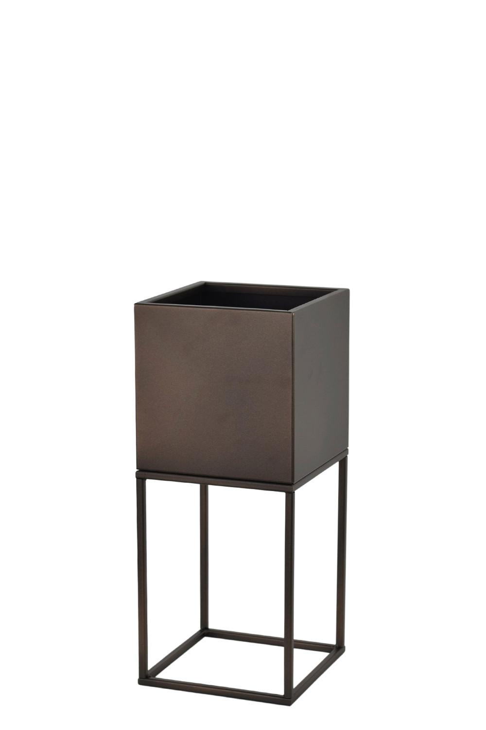 Blumenständer Metall Braun Bxhxt: 19x87x19 Cm - Braun, Basics, Metall (19/87/19cm)