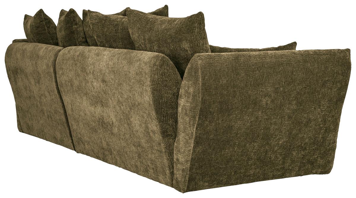 Univerzálna sedačka CAMMELLIO, olivovozelená žen., 7 vankúšov - olivovozelená/čierna, Modern, textil (296/189cm) - Mömax