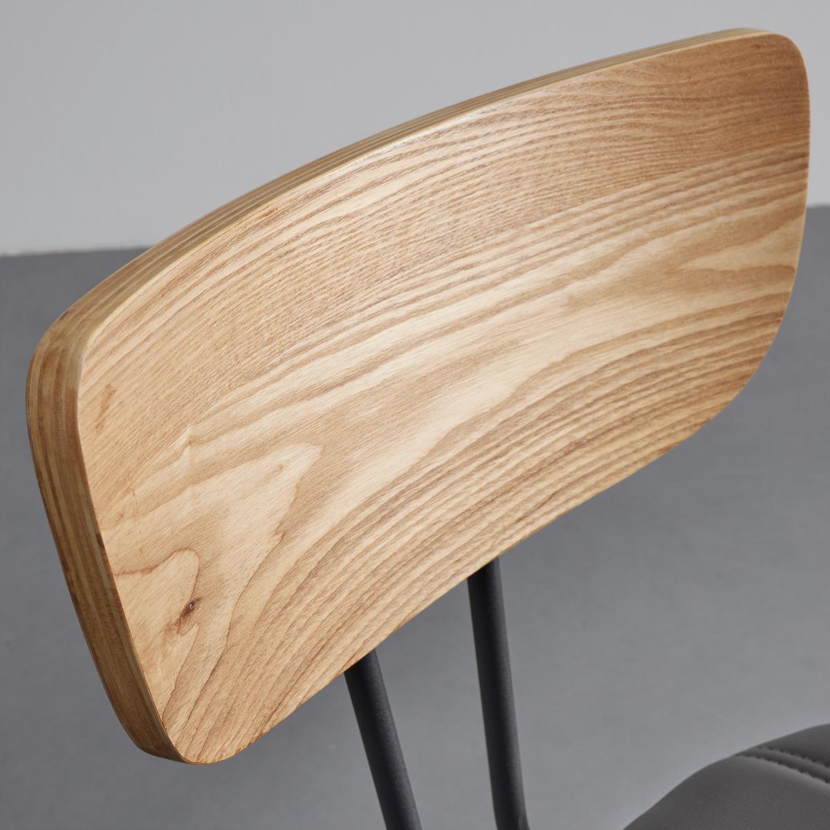 Jídelní židle CERA šedá - šedá/černá, Moderní, kov/dřevo (42/78/54cm) - Bessagi Home