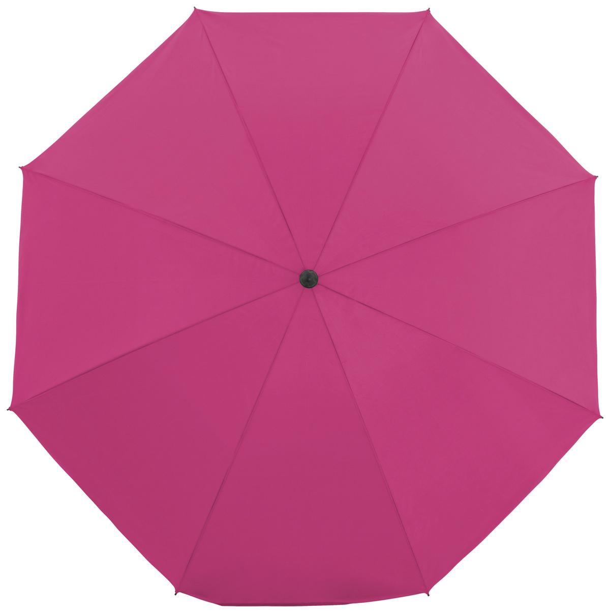 Sonnenschirm Gartenschirm Como Pink - Pink/Anthrazit, Basics, Textil/Metall (165/203cm)