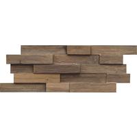 Wandverkleidung Fsc Teak Recl. Charred - Braun, Basics, Holz (50/20/2cm)