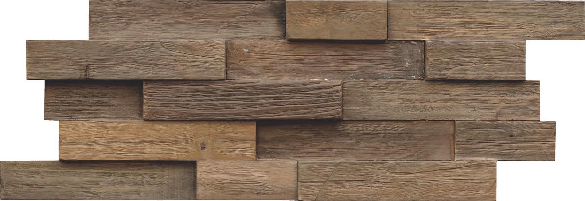 Wandverkleidung Fsc Teak Recl. Charred - Braun, Basics, Holz (50/20/2cm)