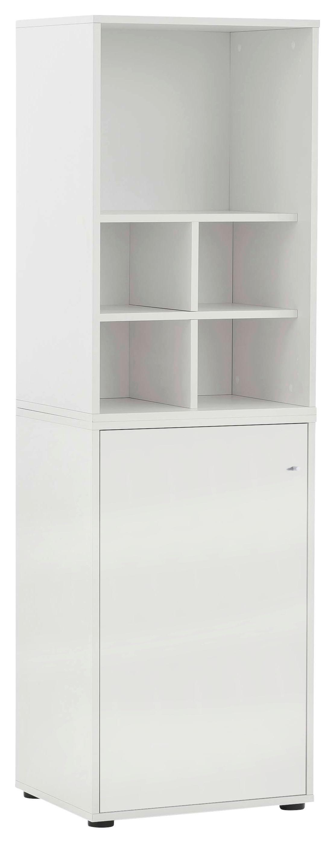 Aktenschrank Holzwerkstoff Weiß B: 50,9 cm - Weiß, MODERN, Holzwerkstoff (50,9/165,2/41cm) - MID.YOU