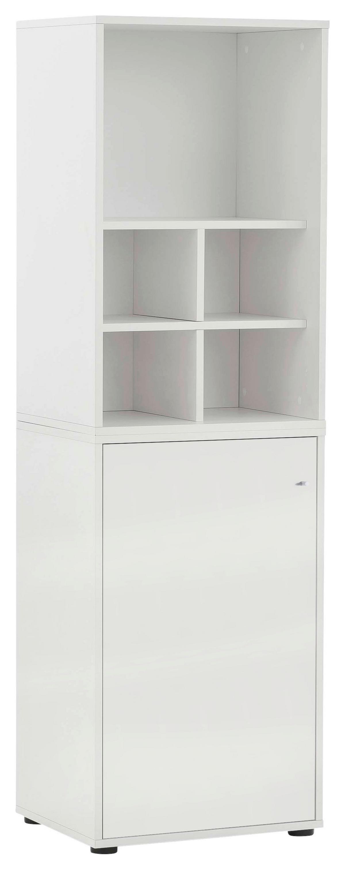 Aktenschrank Holzwerkstoff Weiß B: 50,9 Cm - Weiß, MODERN, Holzwerkstoff (50,9/165,2/41cm) - MID.YOU