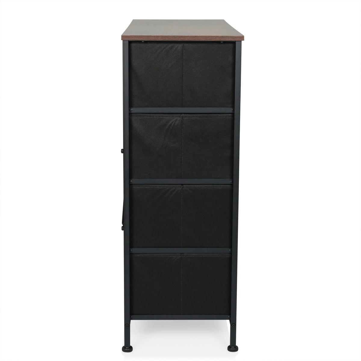 Kommode Ragala Light Eichefarben B: 80 Cm - Eichefarben/Schwarz, MODERN, Holzwerkstoff/Textil (80/82/30cm) - MID.YOU