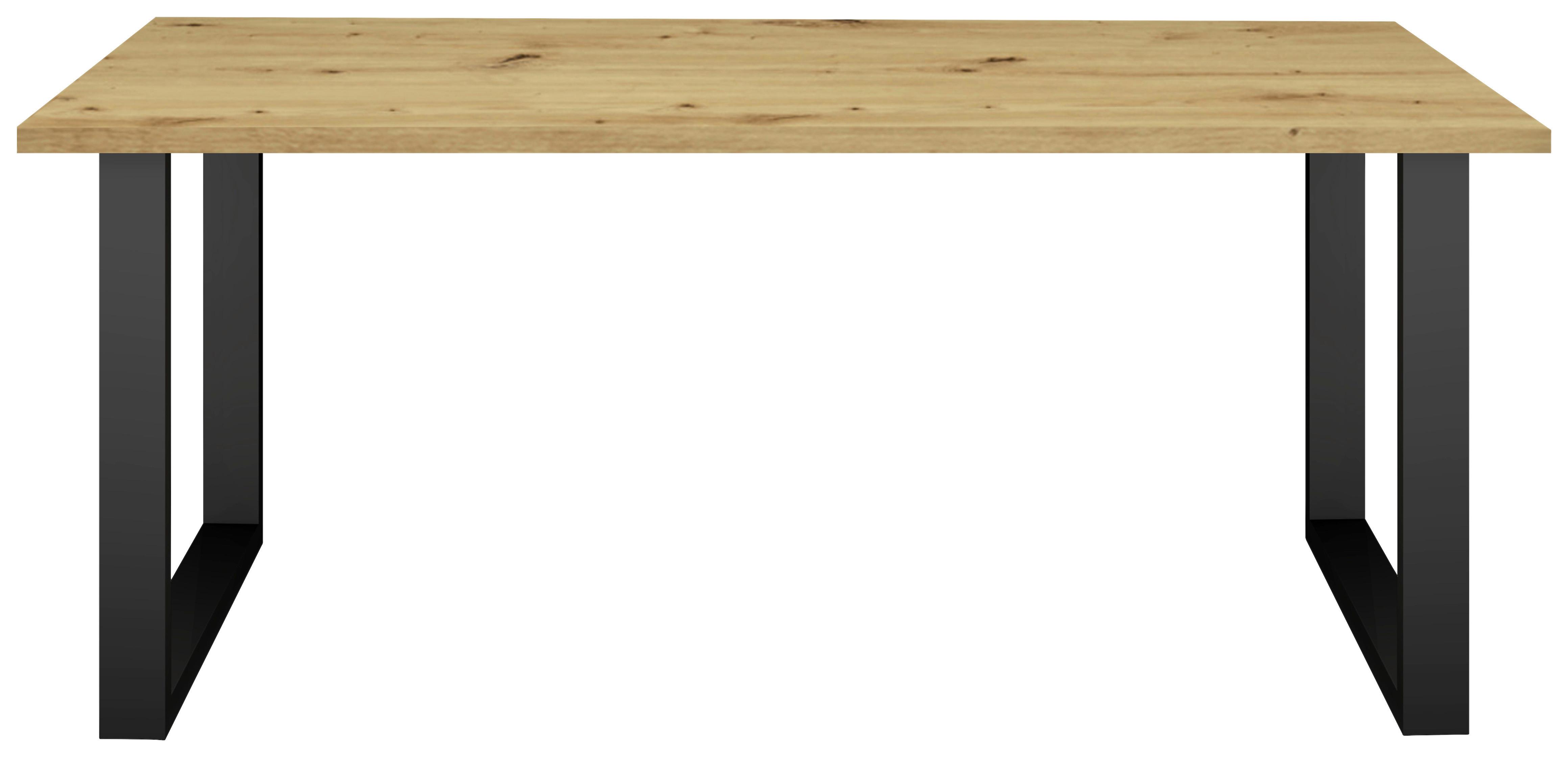 Esstisch Alex Schwarz, Eichefarben - Eichefarben/Schwarz, MODERN, Holzwerkstoff/Metall (200/100/78cm) - Livetastic