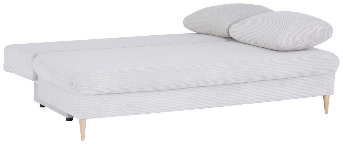 Pohovka MILANO, béžová, s lôžkom a úložným priestorom - prírodná farba/béžová, Modern, drevo/textil (200/95/95cm)