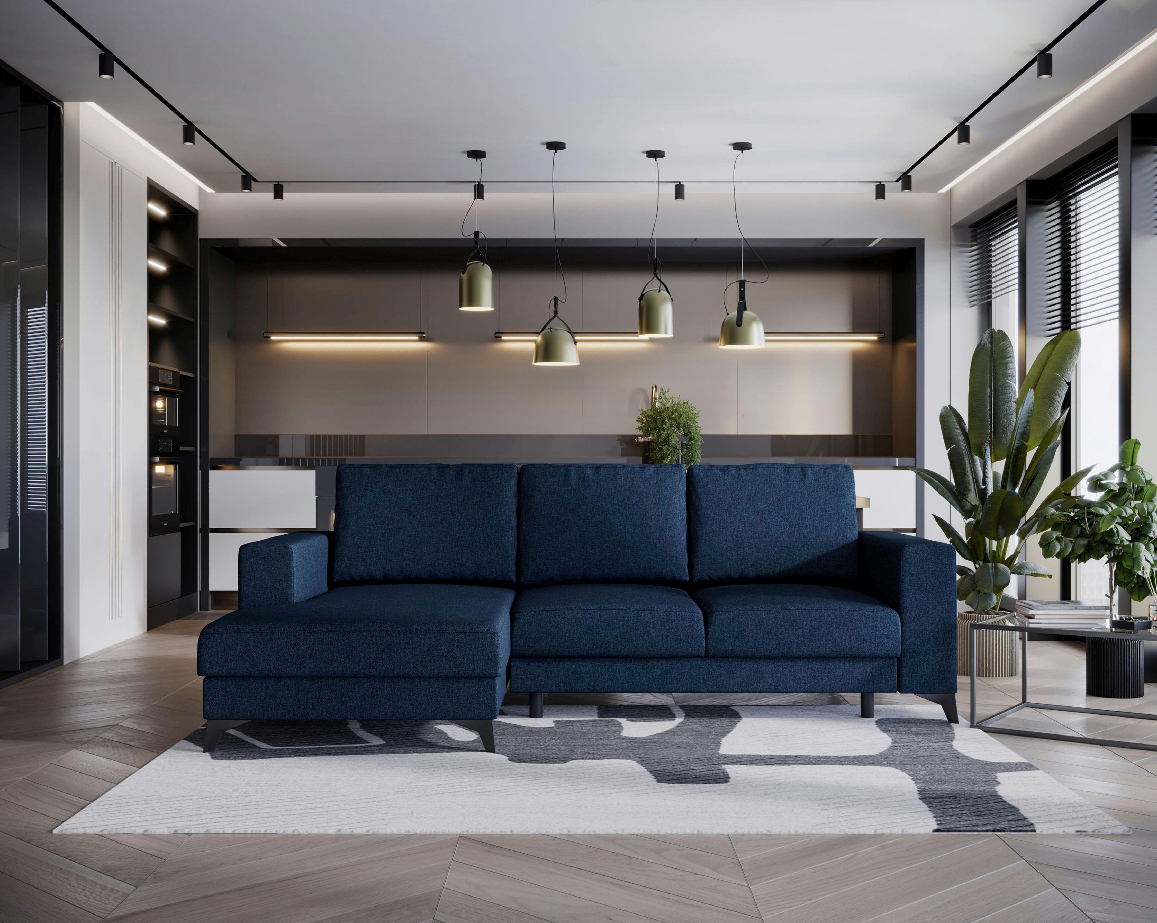 Harvey Blau S: 156x244 Cm - Blau/Schwarz, Design, Textil (156/244cm) - Livetastic