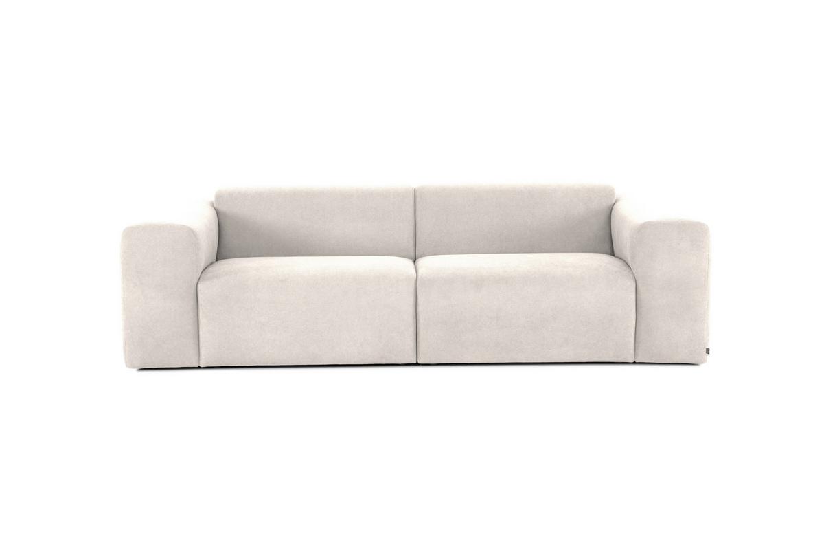 3-sitzer-sofa Manne Beige B: 266 Cm - Beige/Schwarz, Design, Textil (266/76/116cm) - MID.YOU