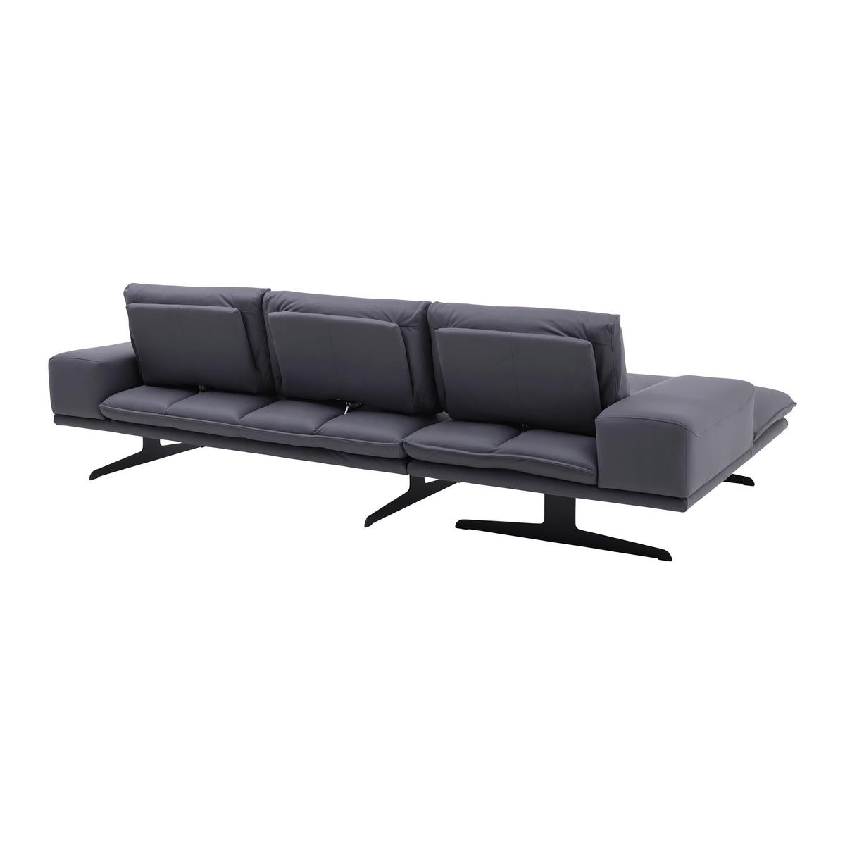 Sedacia súprava LARISSA modrá - čierna/sivá, Modern, kov/textil (290/82/160cm) - Bessagi Home