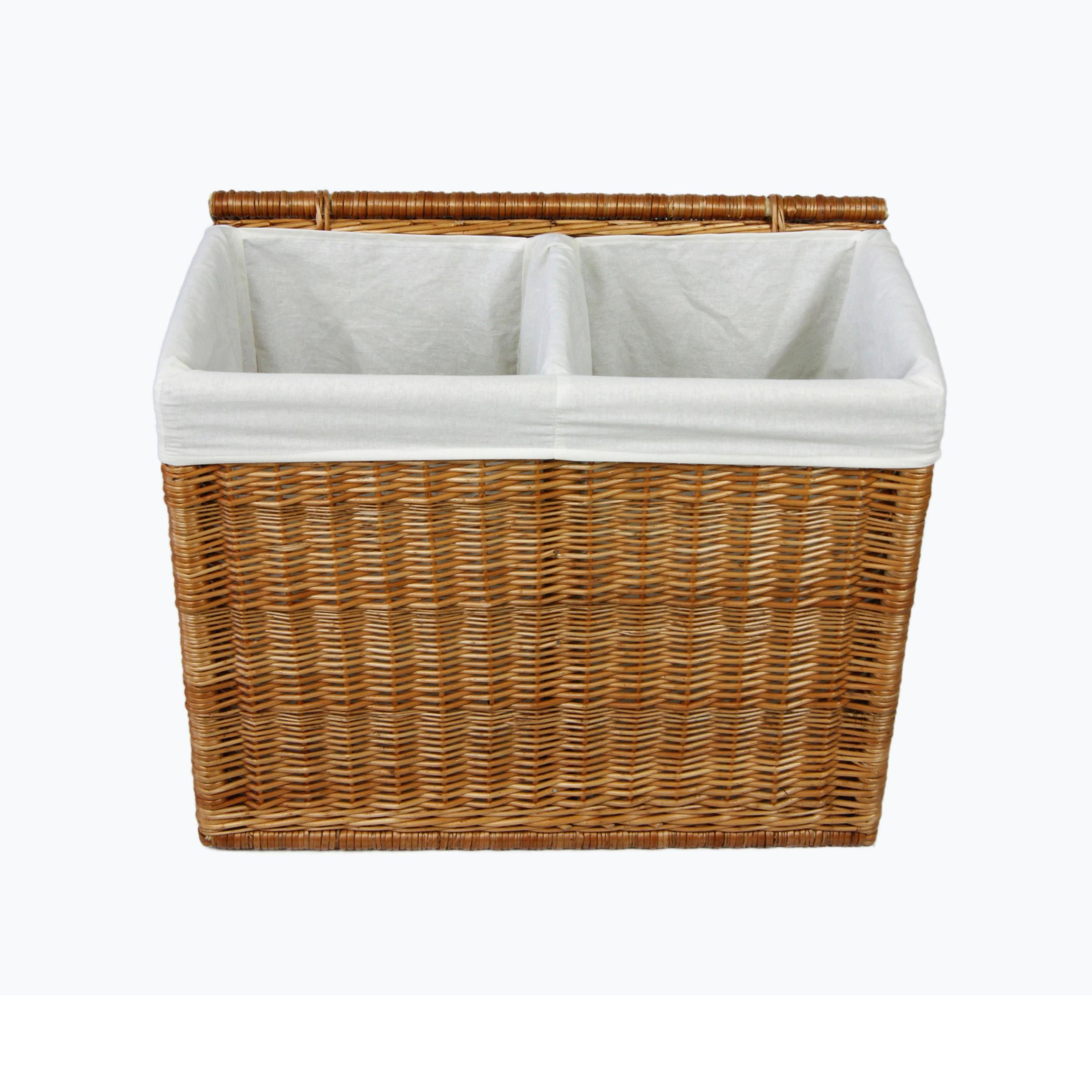 Wäschesammler Weide, Lxbxh: 68x34x57 Cm - Braun, Basics, Holz (68/34/57cm)