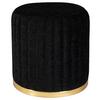 Hocker Doric 135 Schwarz/Goldfarben D: 43 cm - Goldfarben/Schwarz, Design, Textil (43/46cm) - Kayoom