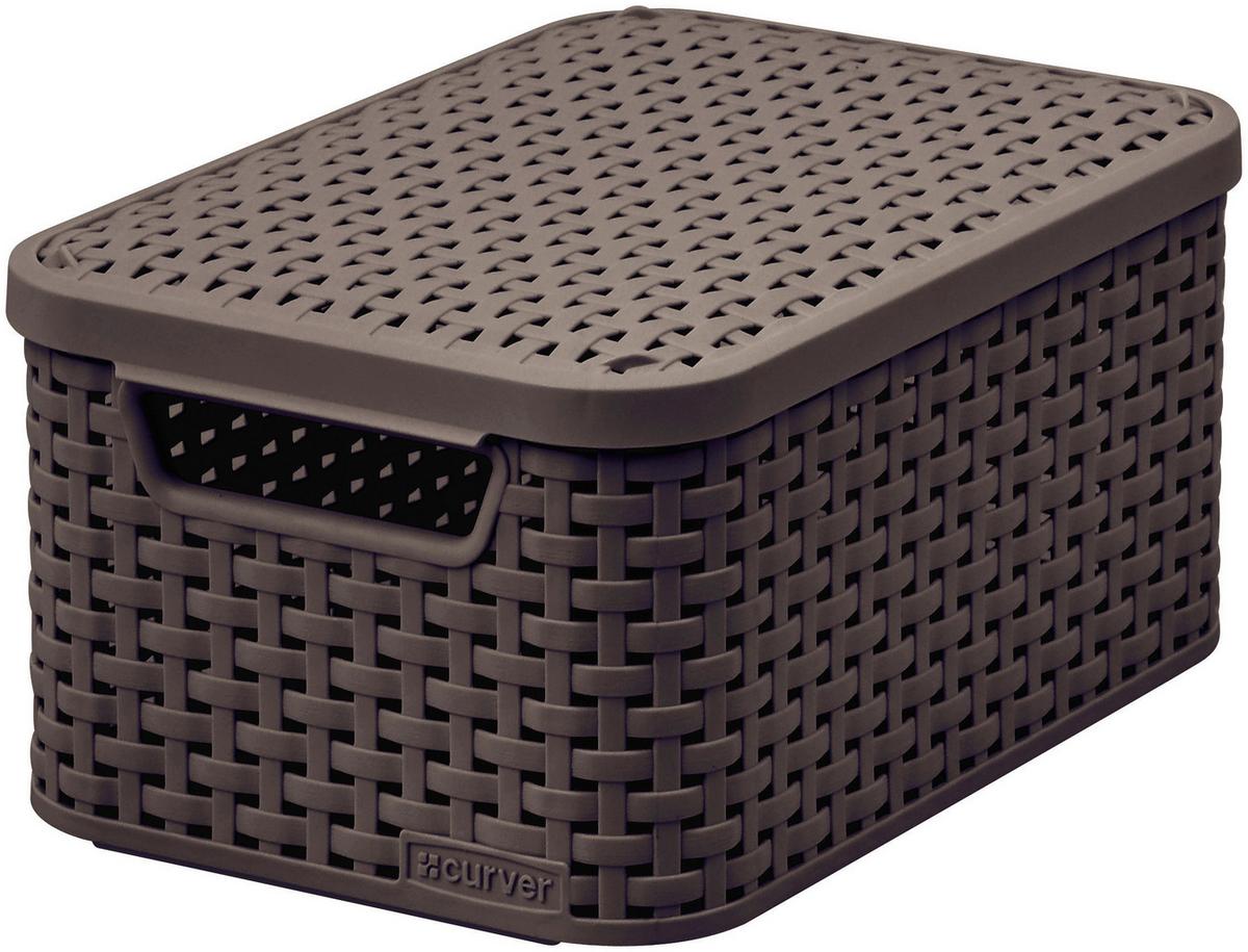 Kosár És Tető Sötétbarna - barna, Konventionell, műanyag (19,8/14,2/29,1cm) - Curver