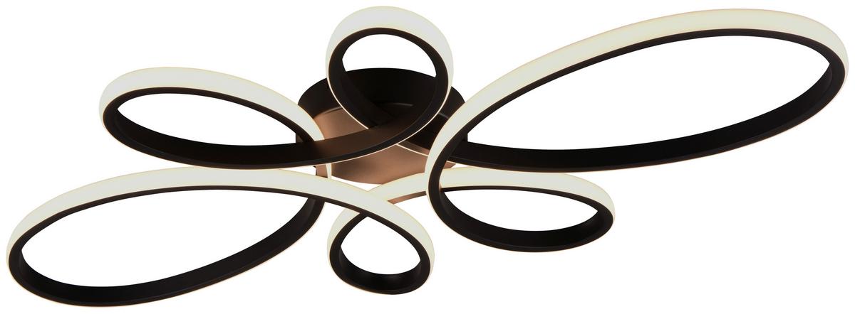 LED-Deckenleuchte Basti - Schwarz, MODERN, Metall (83/45,5/7,5cm) - Luca Bessoni