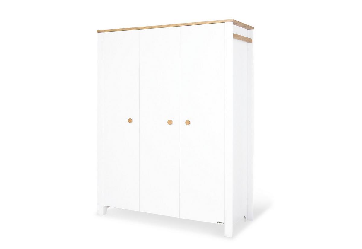 Babykleiderschrank Lova - Weiß, Basics, Holz (146/190/54cm) - Pinolino