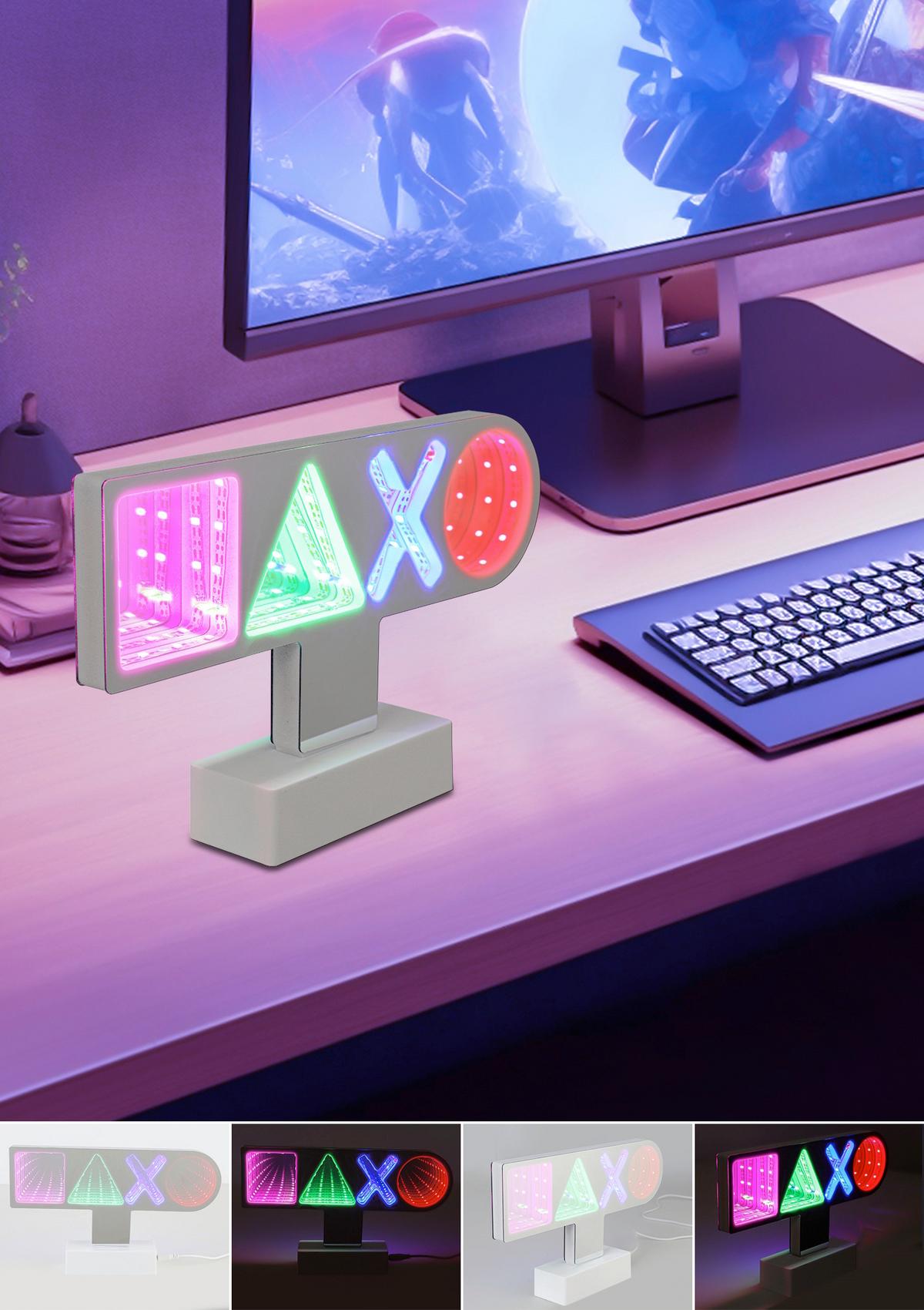 LED-Dekoleuchte Cathleen - Chromfarben/Weiß, Basics, Kunststoff (25,4/4,6/15,2cm) - Luca Bessoni