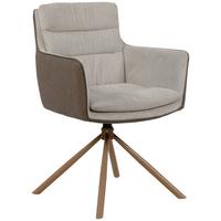 Karosszék Logan 70a - bézs/tölgyfa színű, Konventionell, textil/fém (59/88/63cm) - MID.YOU