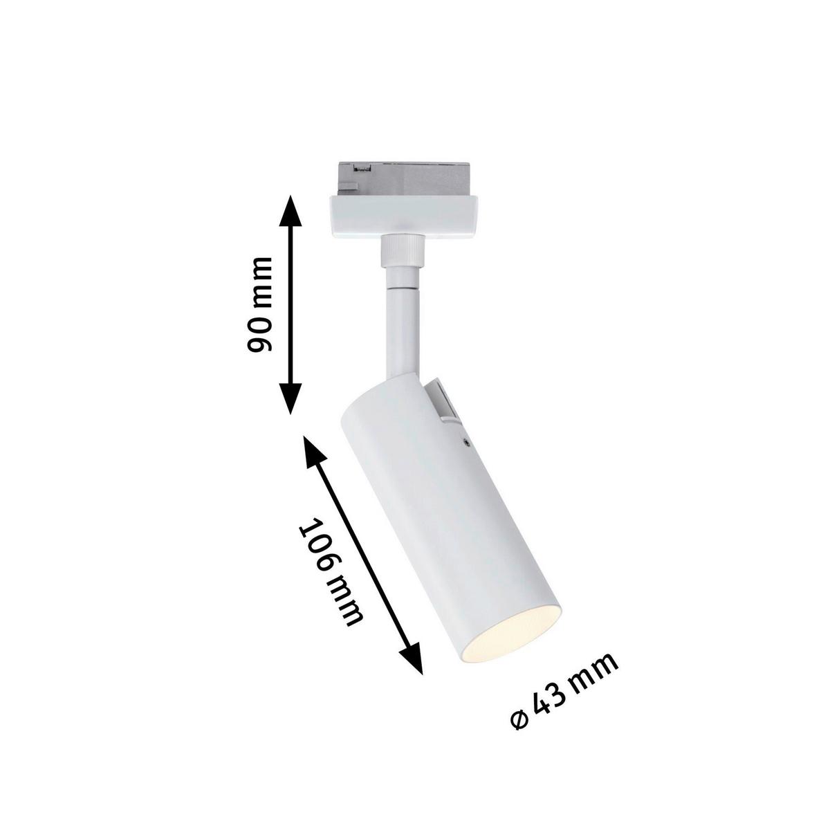 Schienensystem-Strahler 95591 Urail Tubo - Weiß, Basics, Kunststoff/Metall (4,3/18,8cm) - Paulmann
