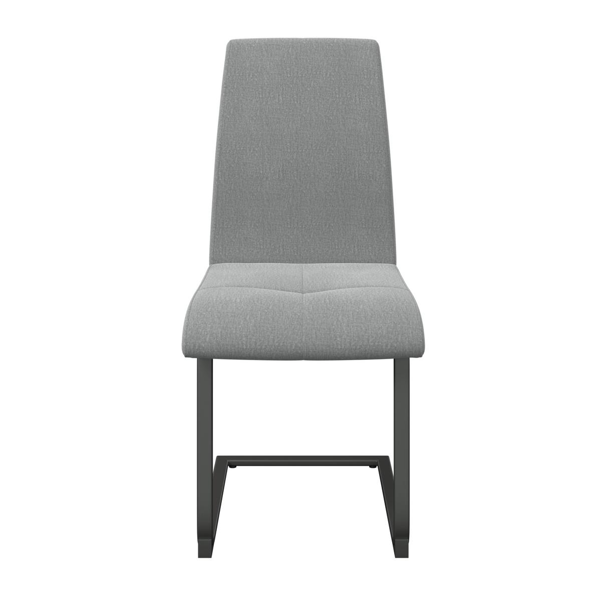 Schwingstuhl Tristan Webstoff hellgrau, B: 41cm - Hellgrau/Schwarz, MODERN, Holz/Textil (41/102/58cm) - James Wood
