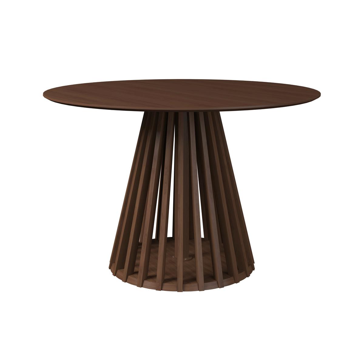 Jídelní stůl ENNIO 120 - barvy vlašských ořechů, Moderní, kov/dřevo (120/75cm) - Bessagi Home