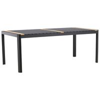 Gartentisch Togo Teakholz/metall L 100 Cm - Schwarz, KONVENTIONELL, Holz/Metall (100/75/200cm) - Gardenson
