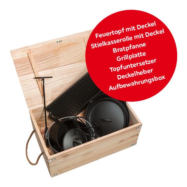 Dutch-Oven-Set Kochtopfset - Schwarz, Basics, Metall