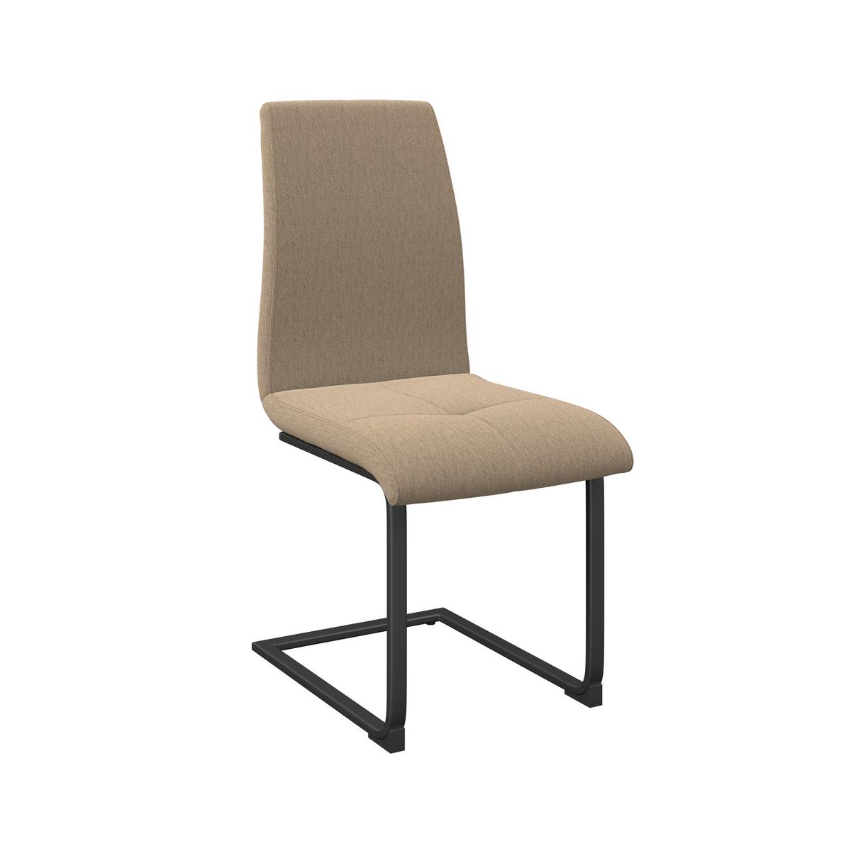 Schwingstuhl Tristan Webstoff beige, B: 41cm - Beige/Schwarz, MODERN, Holz/Textil (41/102/58cm) - James Wood
