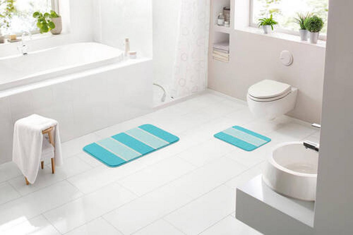 Bidet-vorleger Waymore - Blau, Basics, Textil (40/50cm) - Grund