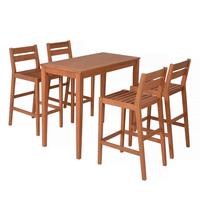 Gartenmöbel Set 5-Tlg. Maine Eukalyptusholz - Eukalyptusholzfarben/Braun, MODERN, Holz - Gardenson